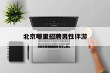 南充哪里雇用男性伴游(北京陪游女雇用最新信息)